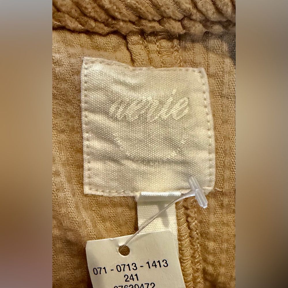 Aerie Wide Leg Corduroy Overalls Womens Large Cinnamon Brown Boho NWT - Picture 3 of 11